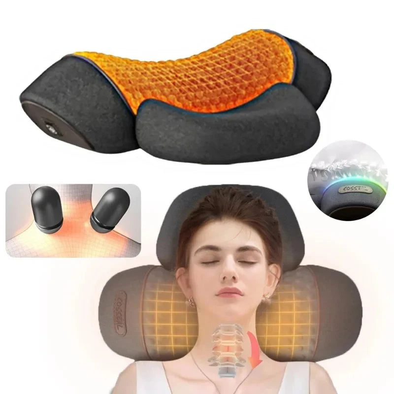 TheraMax Electric Neck Massage Pillow with Heat & Vibration for Pain Relief