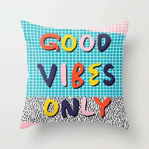 "Good Vibes Only" Pillow Cover