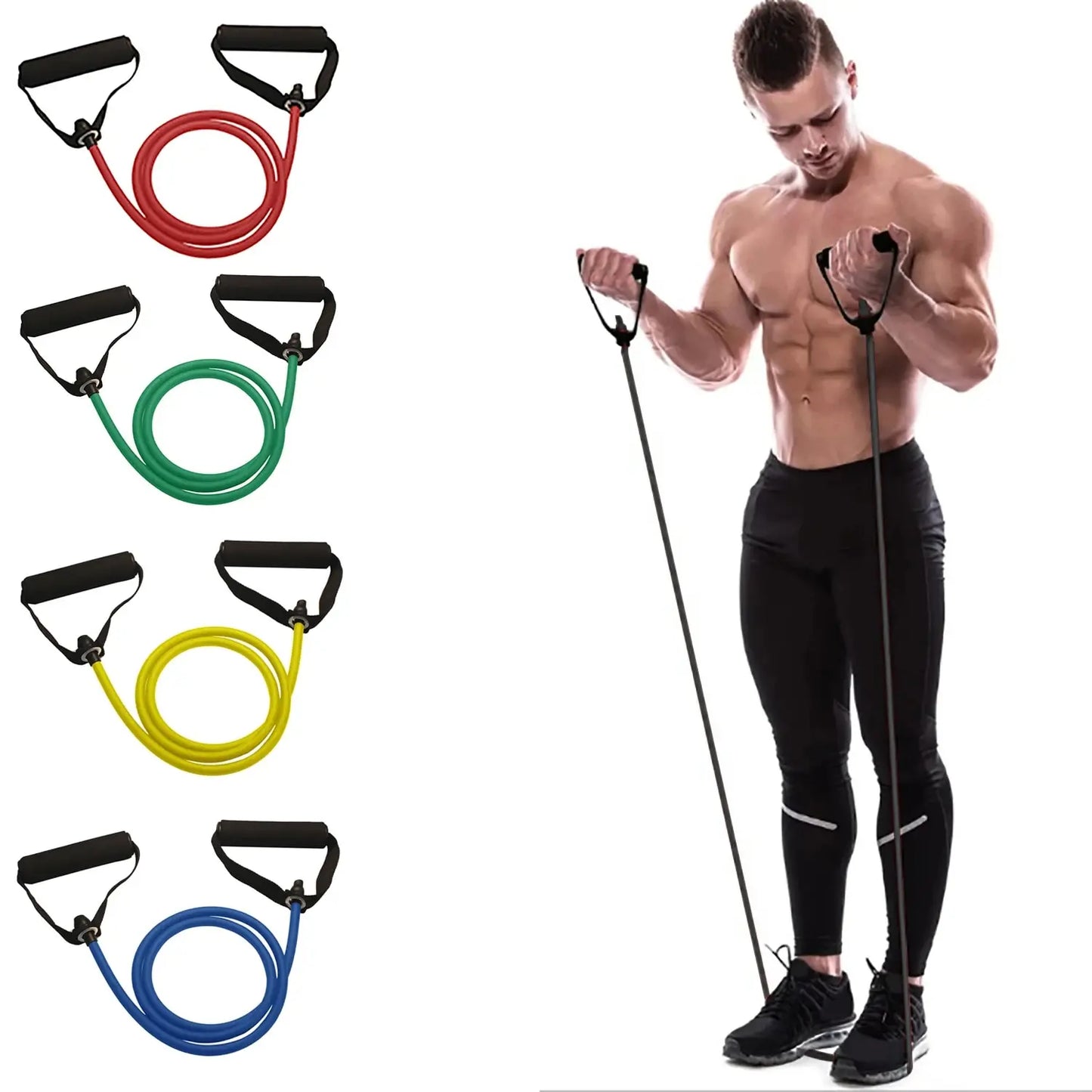 Resistance Bands - For Strength Training -With Handles - For Men Women