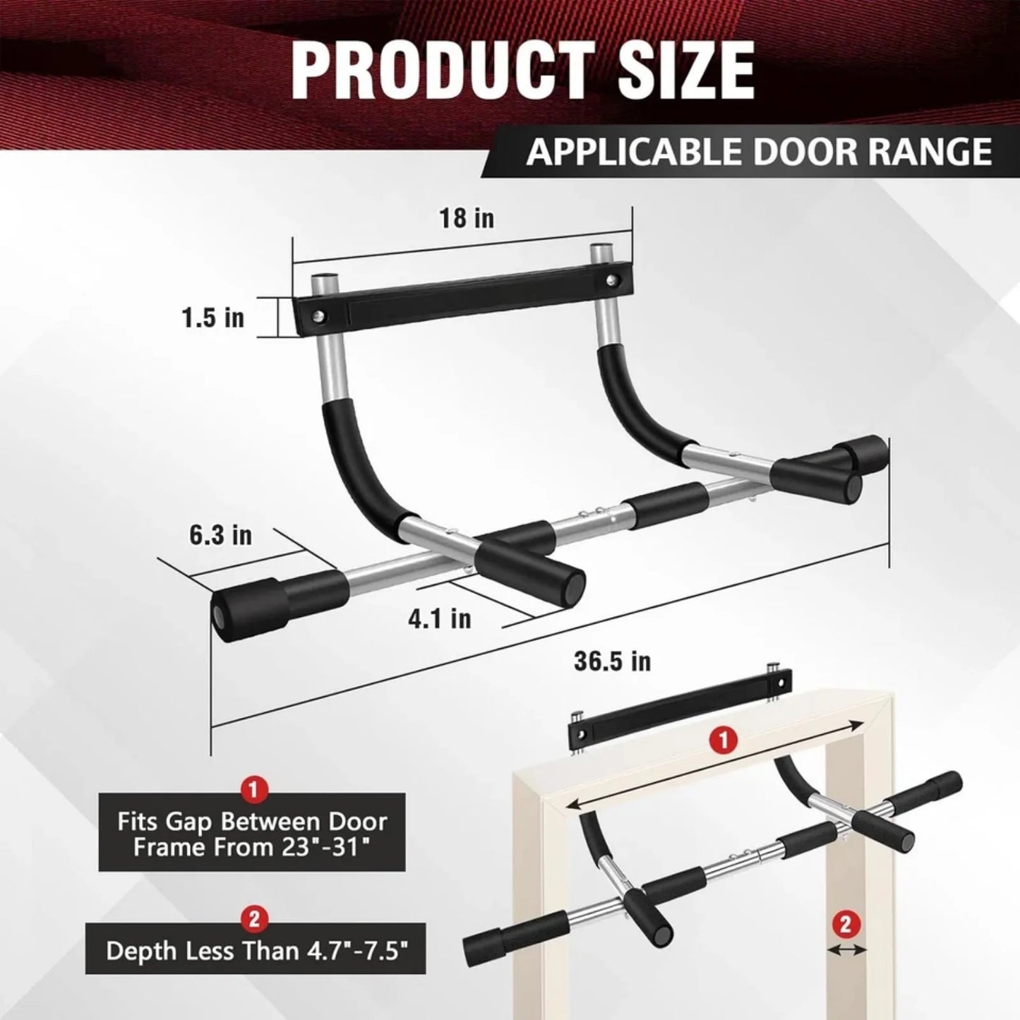Doorway Chin-Up & Pull-Up Bar – Multi-Function Home Gym Trainer
