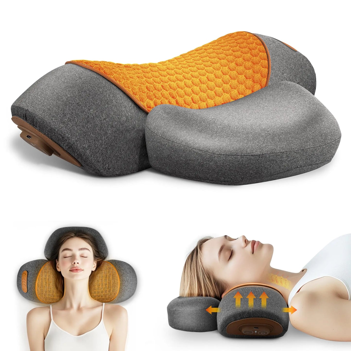 TheraMax Electric Neck Massage Pillow with Heat & Vibration for Pain Relief