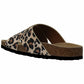 Leopard Print Criss-Cross Women's Comfort Sandals