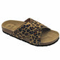 Leopard Print Criss-Cross Women's Comfort Sandals