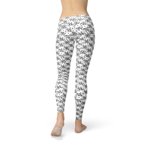 Women's Premium Black and White Dice Leggings