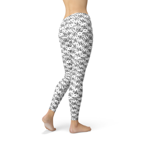 Women's Premium Black and White Dice Leggings