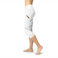 Womens White Stripes Capri Leggings