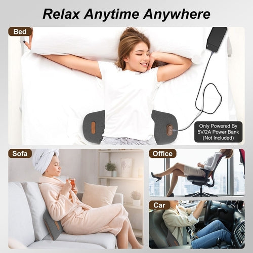 Smart Electric Lumbar Massager Support Pillow with Memory Foam