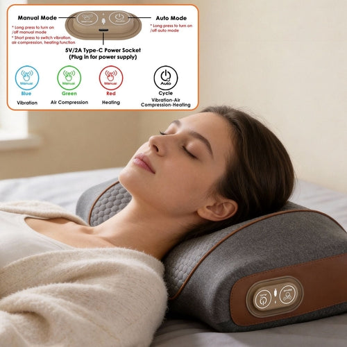 ERGO Neck Massager Pillow with Heating Vibration