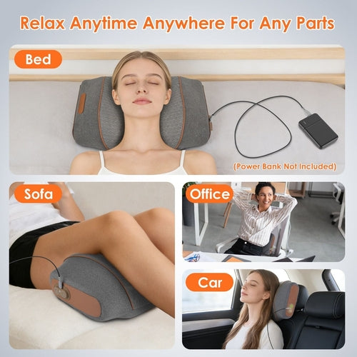 ERGO Neck Massager Pillow with Heating Vibration