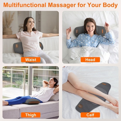 Smart Electric Lumbar Massager Support Pillow with Memory Foam