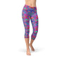 Women's Premium Purple Pink Mermaid Capri Leggings
