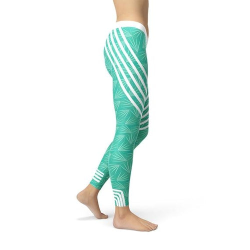 Women's Premium Turquoise Sports Leggings