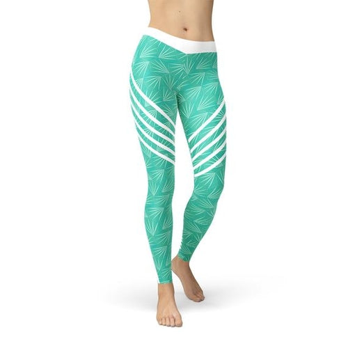 Women's Premium Turquoise Sports Leggings