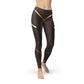 Women's Striped Lines Sports Brown Leggings