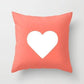 "Peach Heart" Pillow Cover