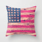 "Vintage Retro Wood American Flag" Pillow Cover